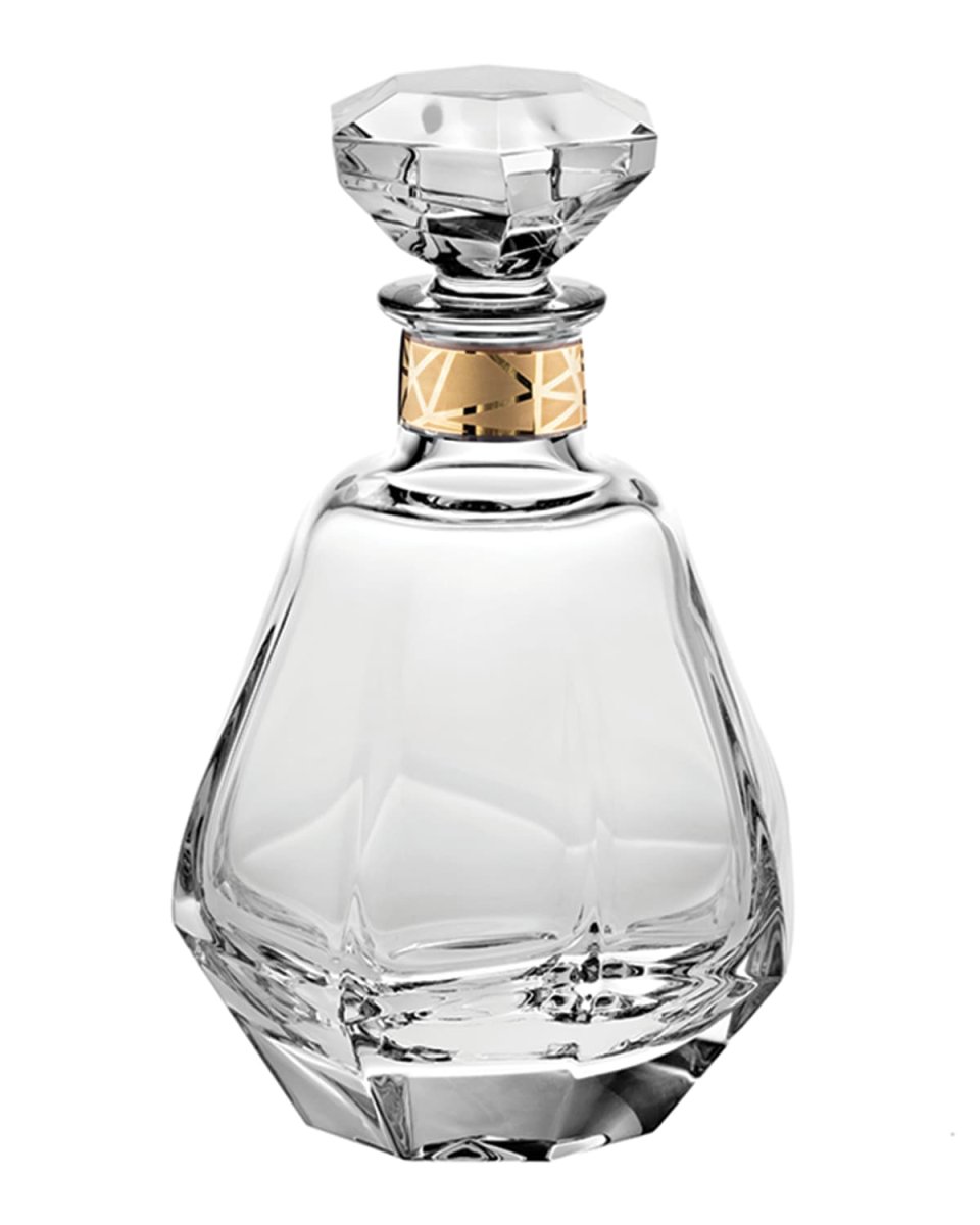 Gemstone Whiskey Decanter with Gold Details